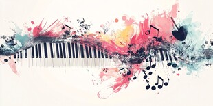 钢琴动漫素材