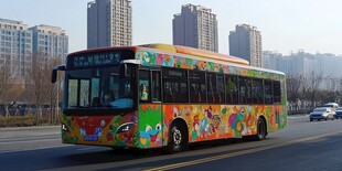 彩绘大巴车
