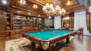 别墅台球室