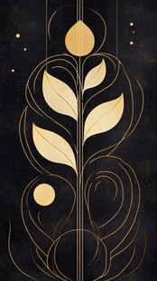 金色线条黑金海报