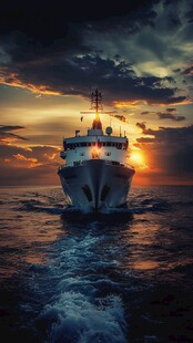 海洋游轮货船小船船只