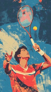 网球运动插画