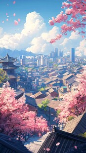 古风场景春暖花开