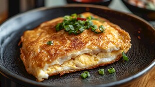 煎豆腐煎荷包蛋美食