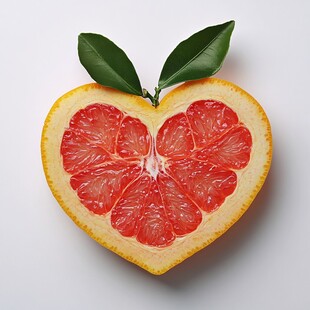 手绘红心蜜柚