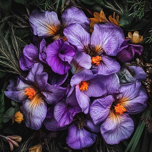 鸢尾兰蝴蝶紫菖蒲花