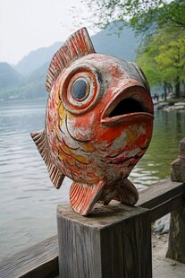 鱼儿雕塑