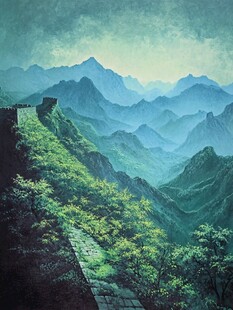 油画长城