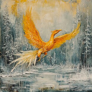 金色仙鹤装饰画