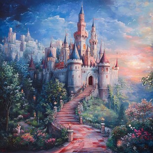 梦幻城堡插画
