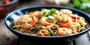 虾仁拌面海鲜面