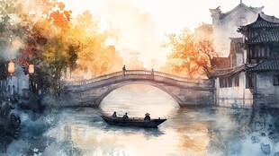 唯美浪漫江南水乡风情