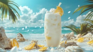 冷饮海报背景素材