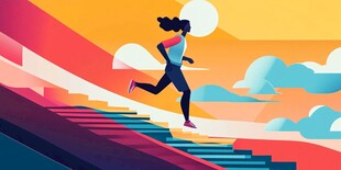 扁平运动系类插画