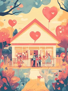 情人节活动插画