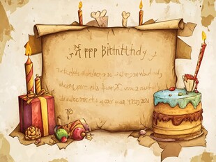 生日主题拍纸本