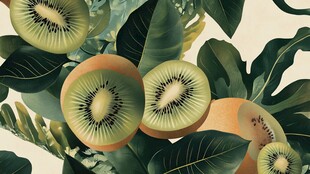 猕猴桃包装插画