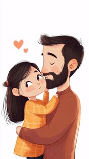 父女插画