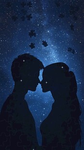 浪漫情侣插画背景