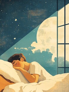 睡眠保健品插画