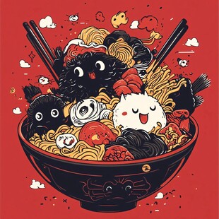 碗面原创卡通