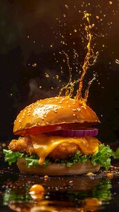 西餐美食汉堡