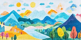 一幅画表现春夏秋冬