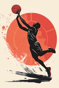 篮球运动插画