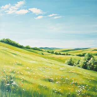 油画大草原