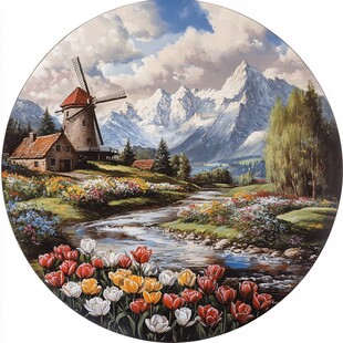 文化艺术油画盘