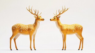 梅花鹿模型