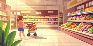 超市购物场景