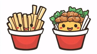 卡通泡面吉祥物