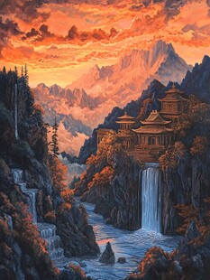 金光万丈美术绘画