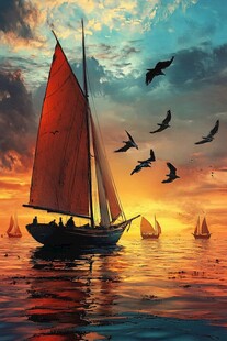 扬帆启航高清画