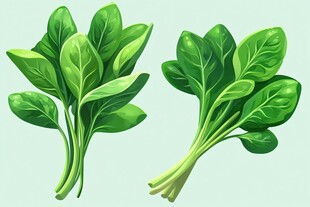 木耳菜插画素材