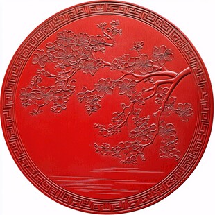 中式圆形浮雕