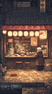 年糕店插画