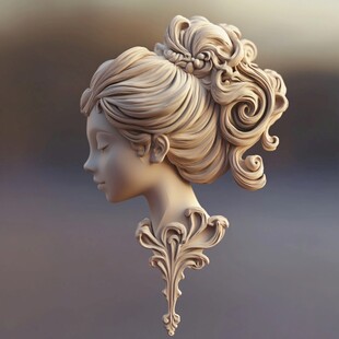 女性浮雕头像