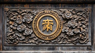 乔家大院五福临门木雕