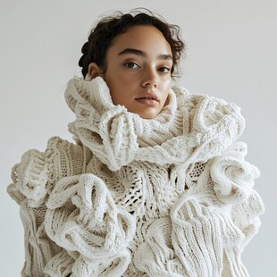 针织线围巾