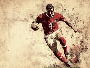 足球员背景墙装饰画