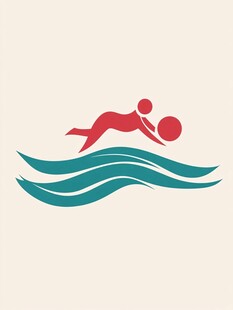 游泳队标志设计