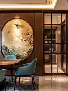 新中式餐厅背景墙