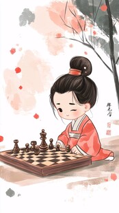 下棋人物造型