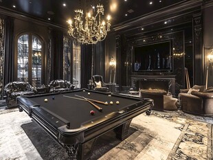 别墅台球室