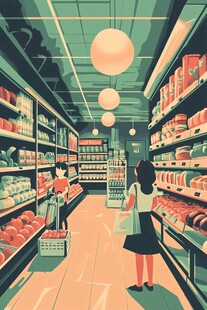 超市购物场景