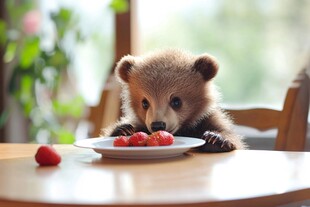 吃东西的小熊猫