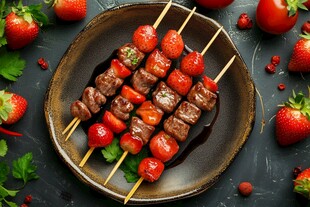 草莓冰糖葫芦民间小吃