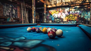 台球室打台球桌球运动